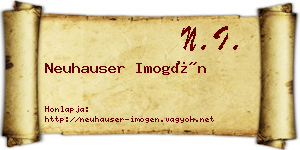 Neuhauser Imogén névjegykártya